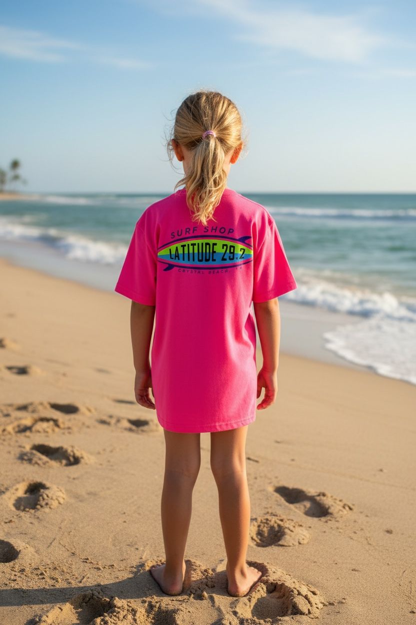 Modern Surfboard Logo Dry Fit - Kids