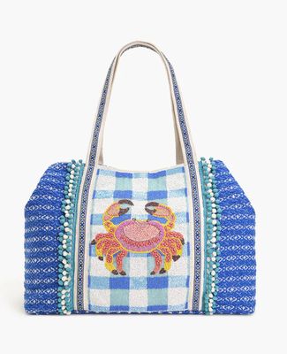 AMERICAN AND BEYOND CRAB IT BEADED TOTE
