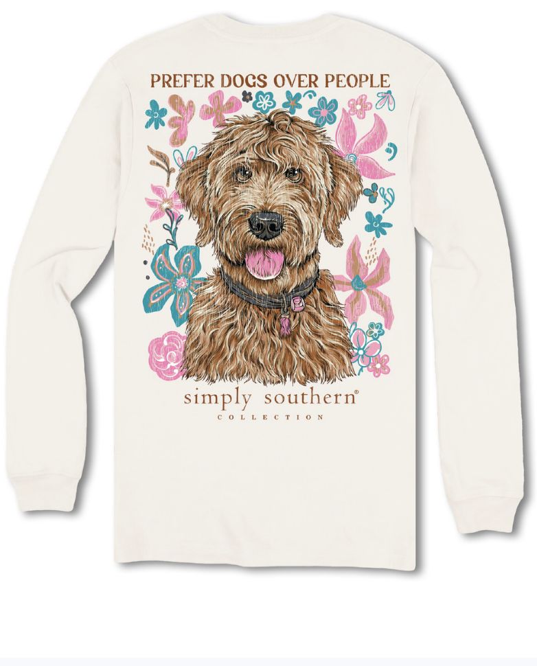 SIMPLY SOUTHERN YOUTH DOGPEOPLE LINEN LS