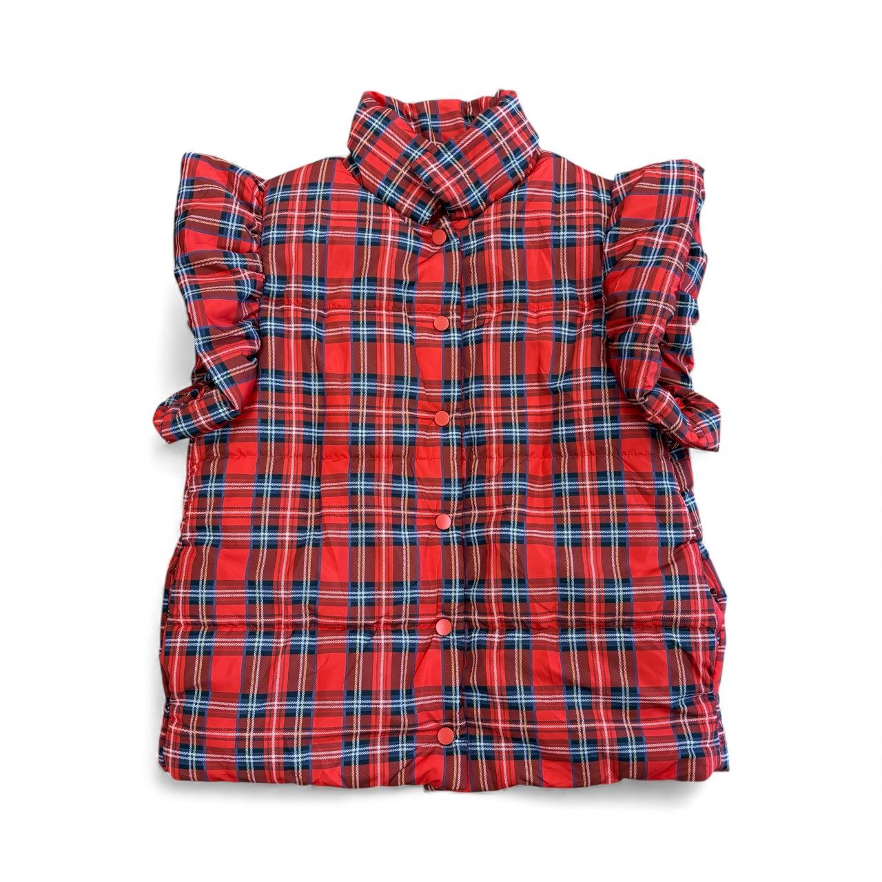 WOMEN’S PLAID PUFFER VEST