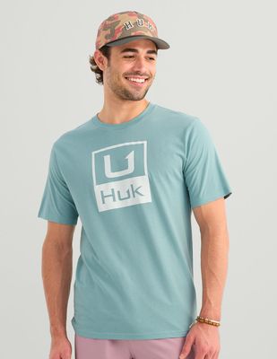 HUK STACKED LOGO TEE
