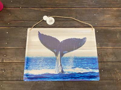 Picture: Whale Tail Metal Sign