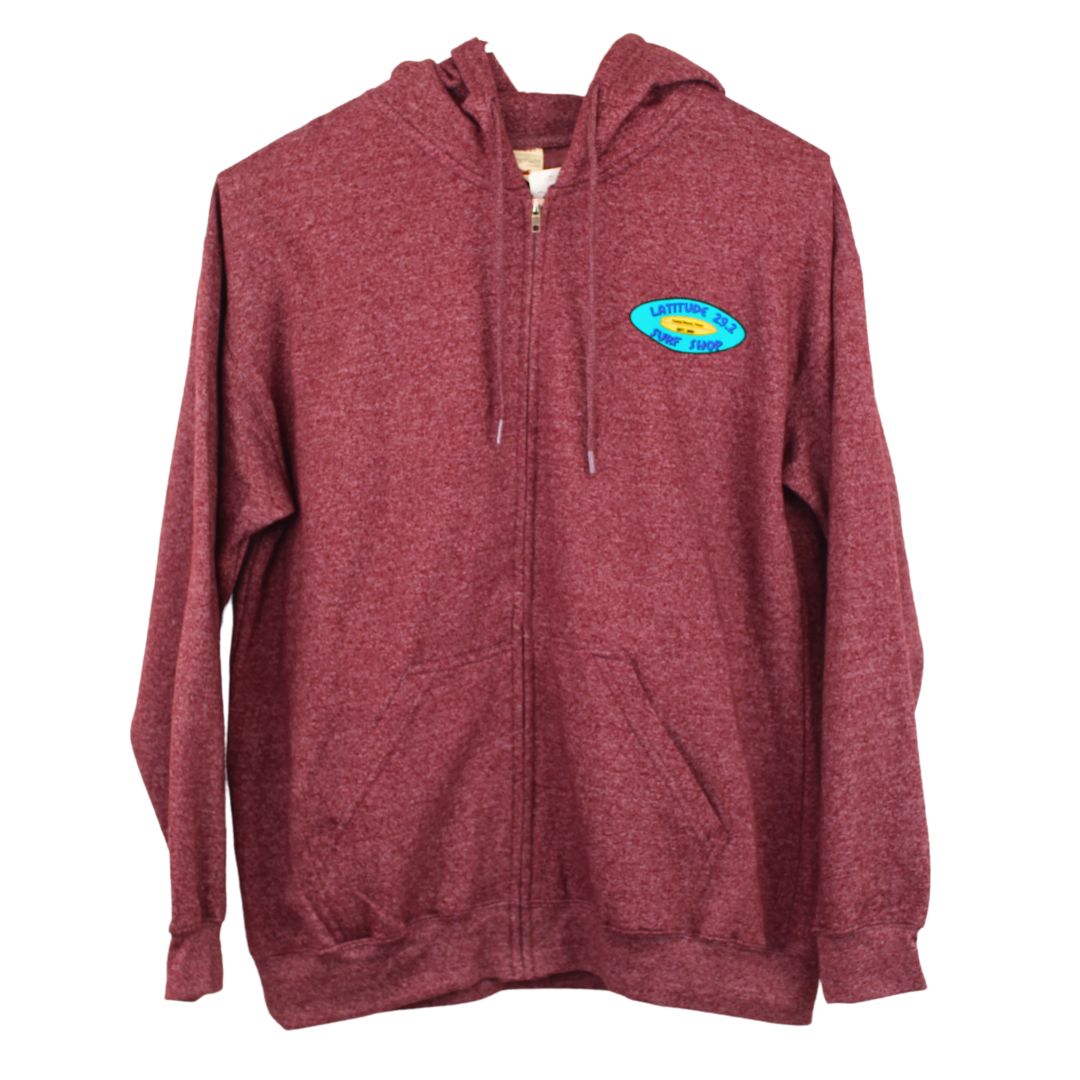 LATITUDE ZIP UP HOODIE, Color: Red, Gender/Size: L