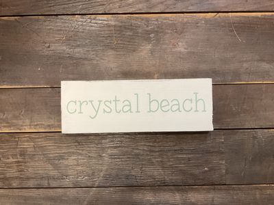 Anchored Souls Small Crystal Beach Sign