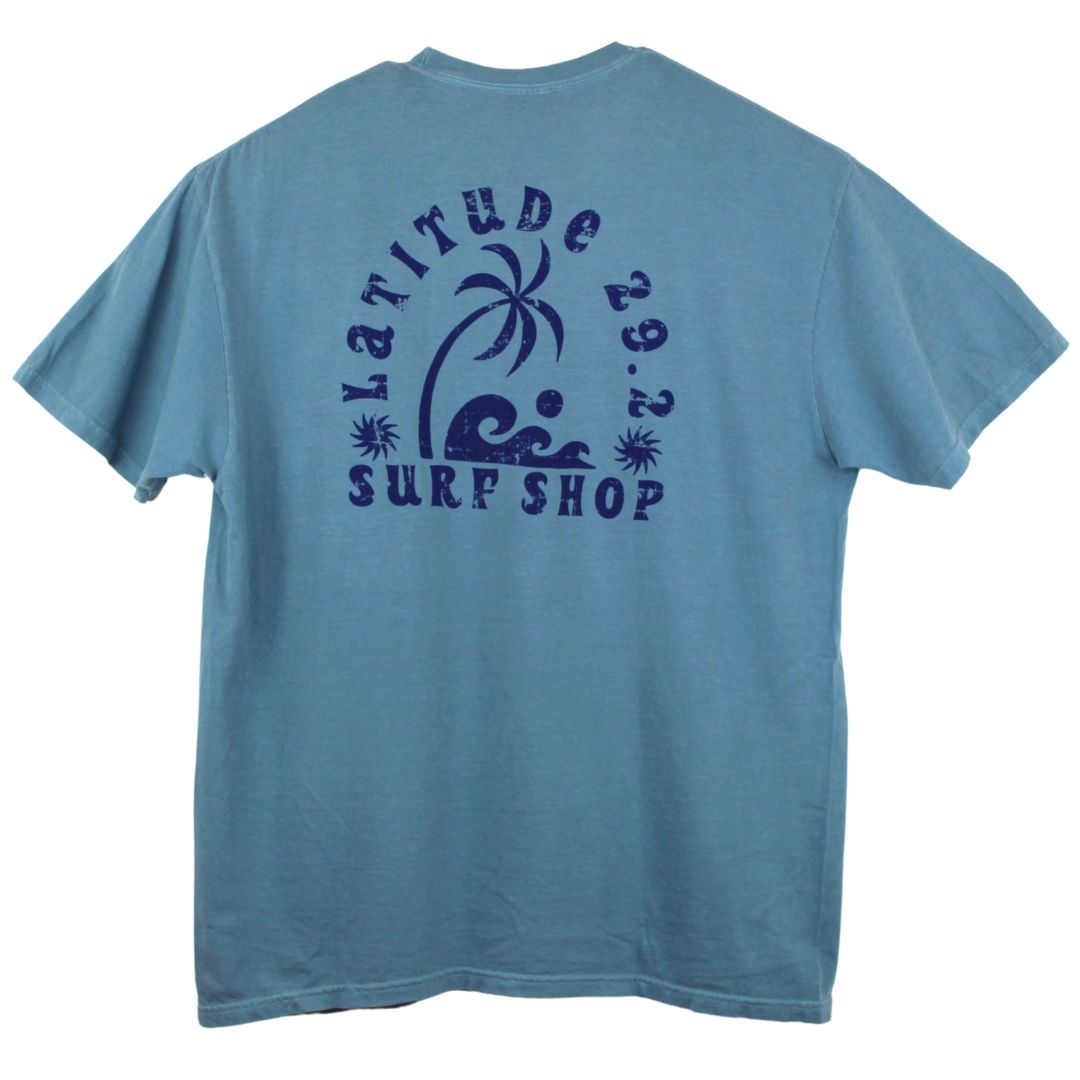 PARADISE BEACH LATITUDE 29.2 - TEE-BLUE, Size: S