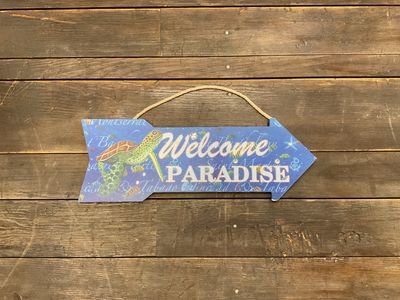 Welcome Paradise Sign