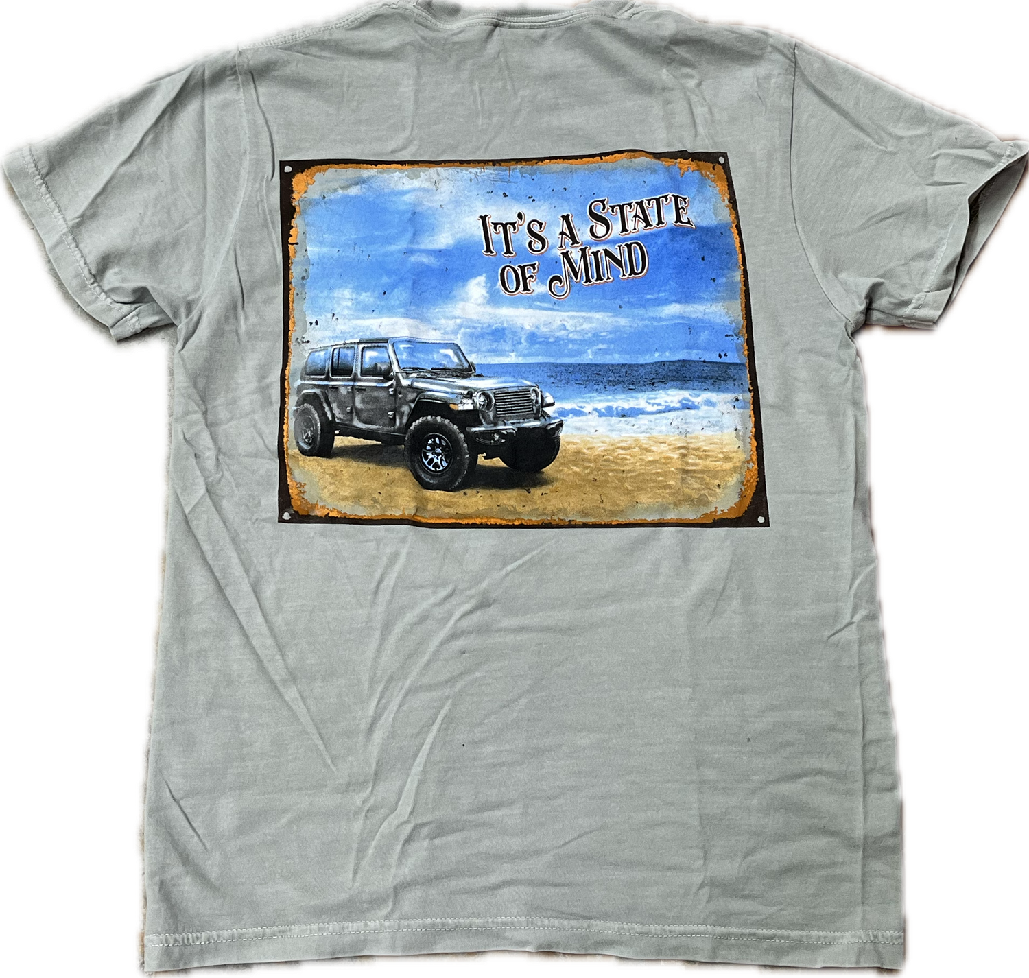 ITS A STATE OF MIND ATV TEE SHIRT, Color: Bay Green, Size: S