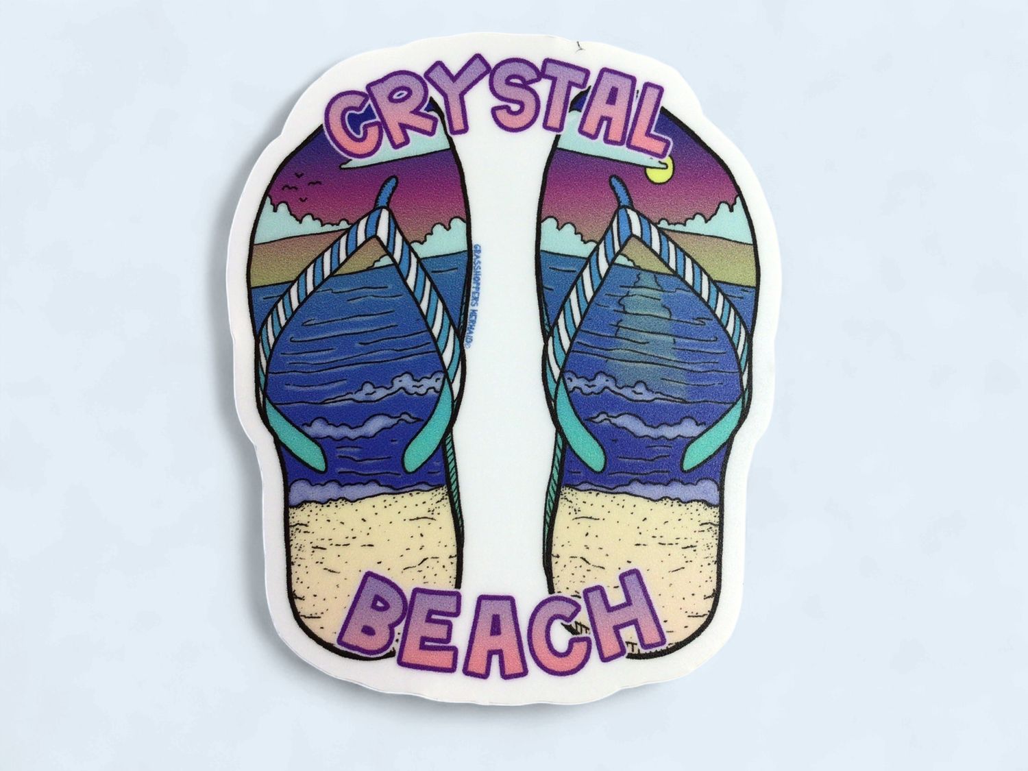 BEACHY FLIP FLOPS CB STICKER
