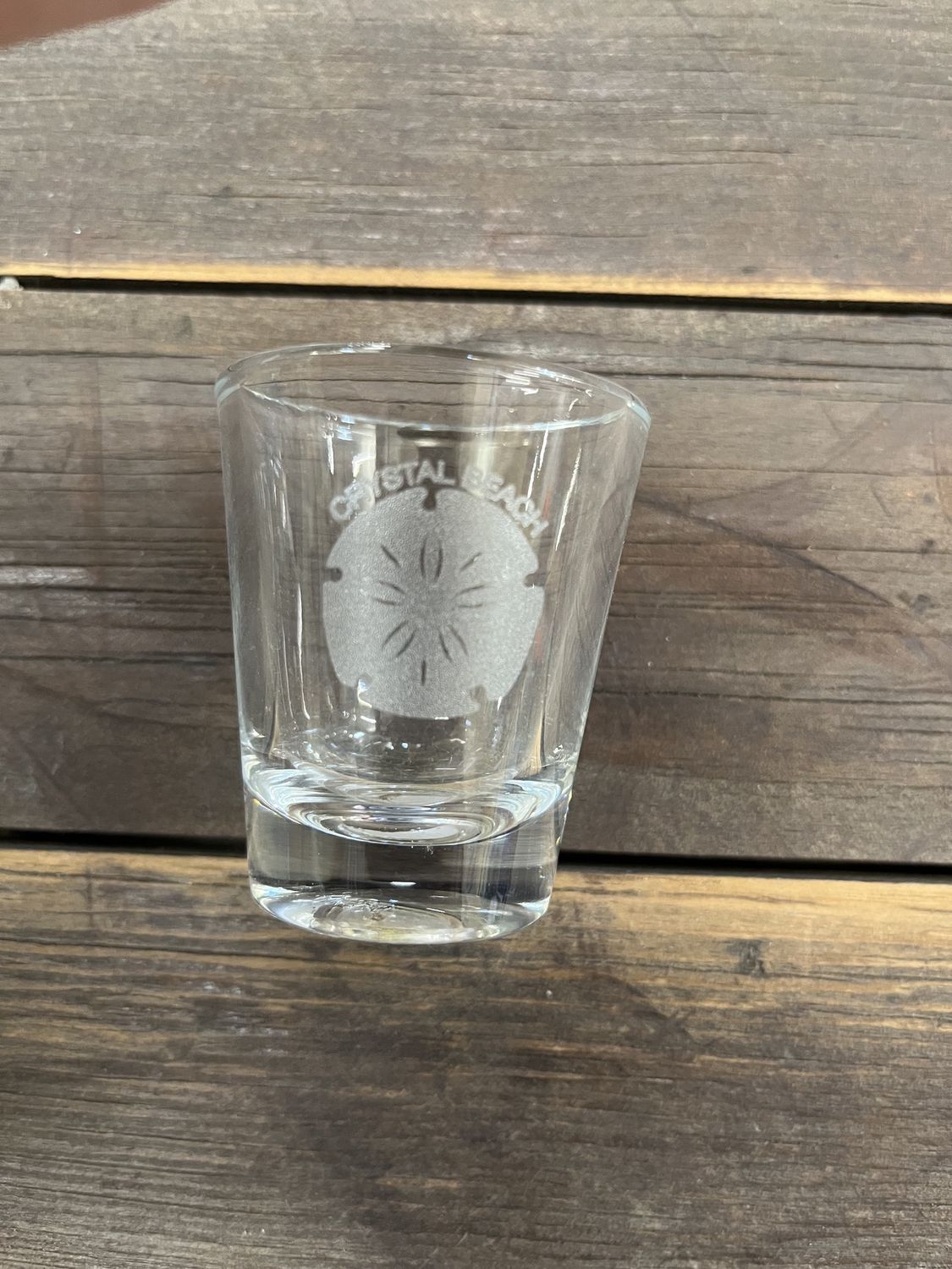 Shot Glass Etched Sand Dollar