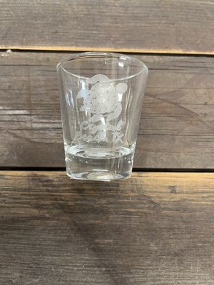 Shot Glass Etched Turtle