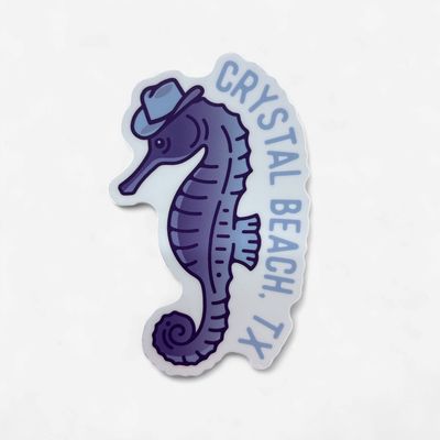 SEA HAW COWBOY SEAHORSE - CRYSTAL BEACH, TX | STICKER