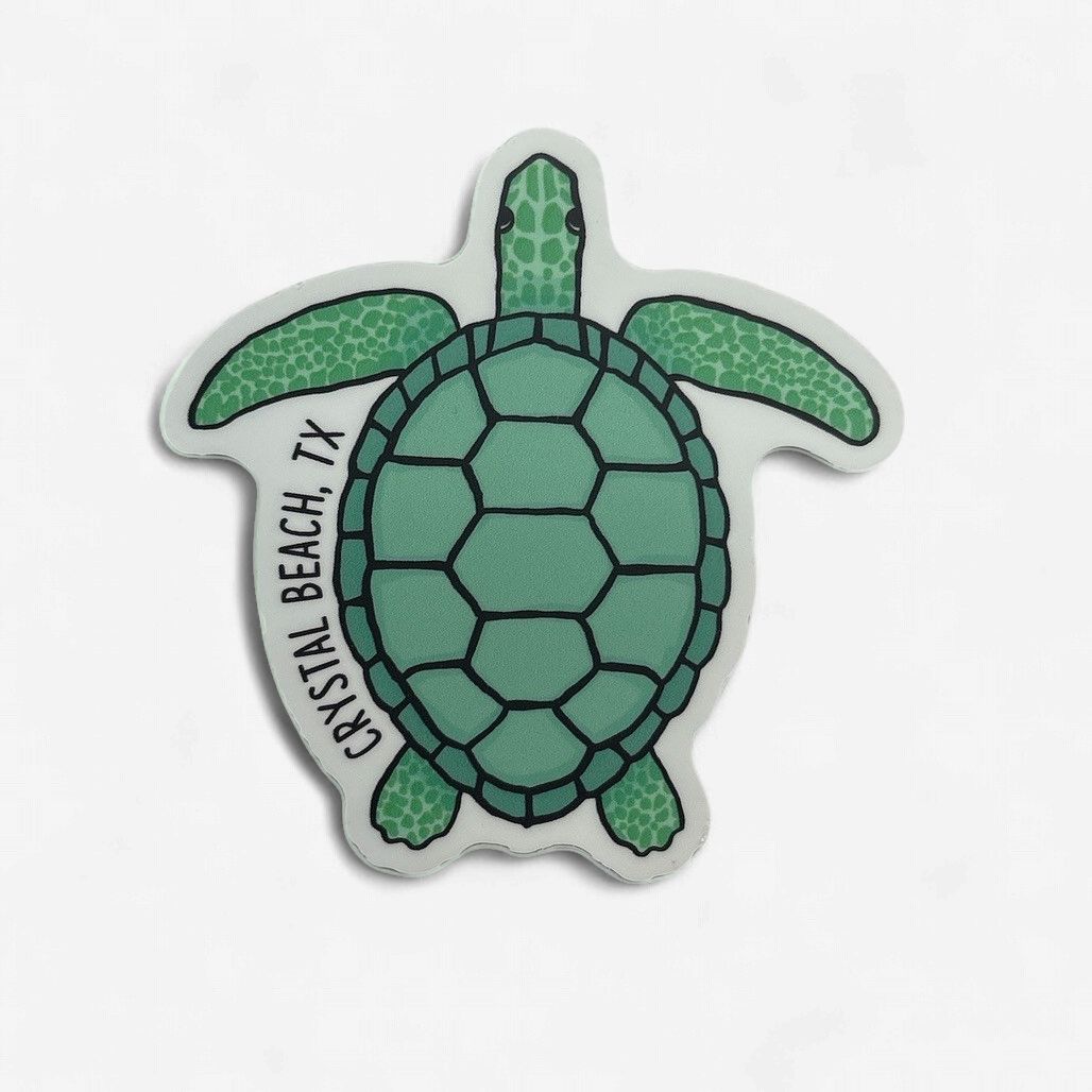 SEAS THE DAY SEA TURTLE - CRYSTAL BEACH, TX | STICKER