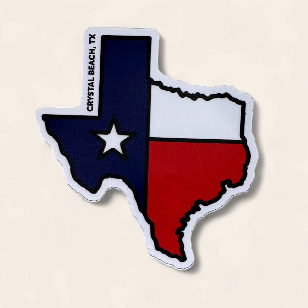 TEXAS STATE FLAG - CRYSTAL BEACH TX | STICKER