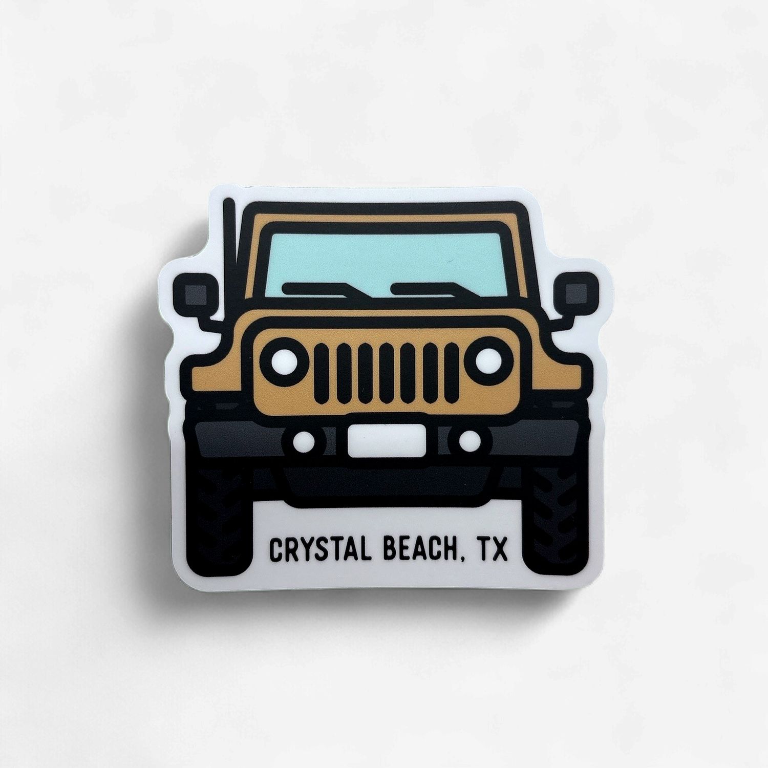 JEEP FRONT VIEW -  CRYSTAL BEACH, TX | STICKER