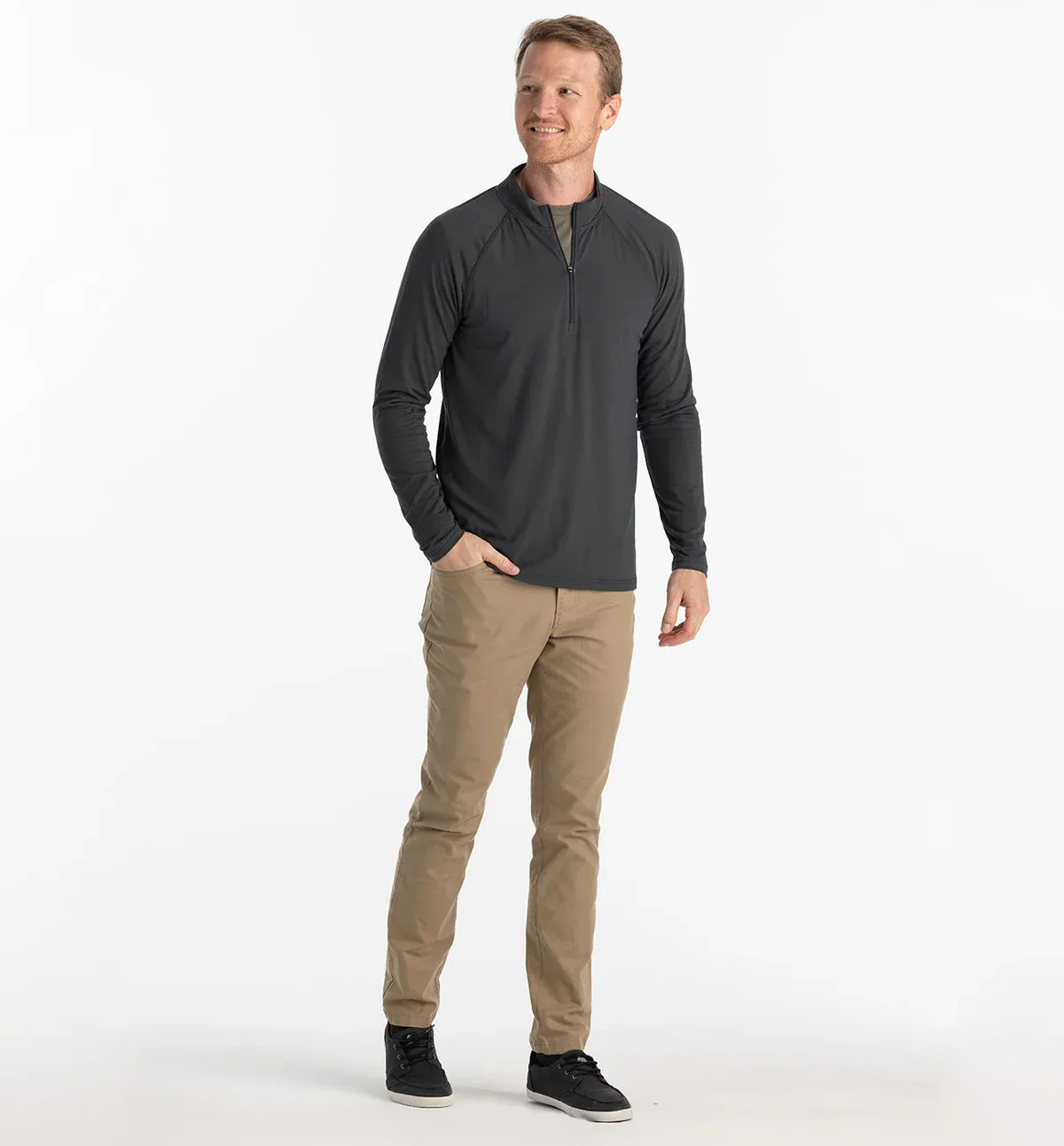 FREE FLY MEN'S BAMBOO FLEX QUARTER ZIP