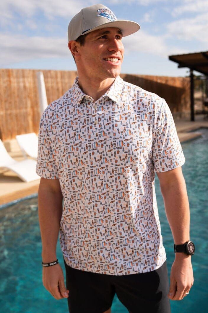 BURLEBO PERFORMANCE POLO, Color: CRAWFISH BOIL, Size: S