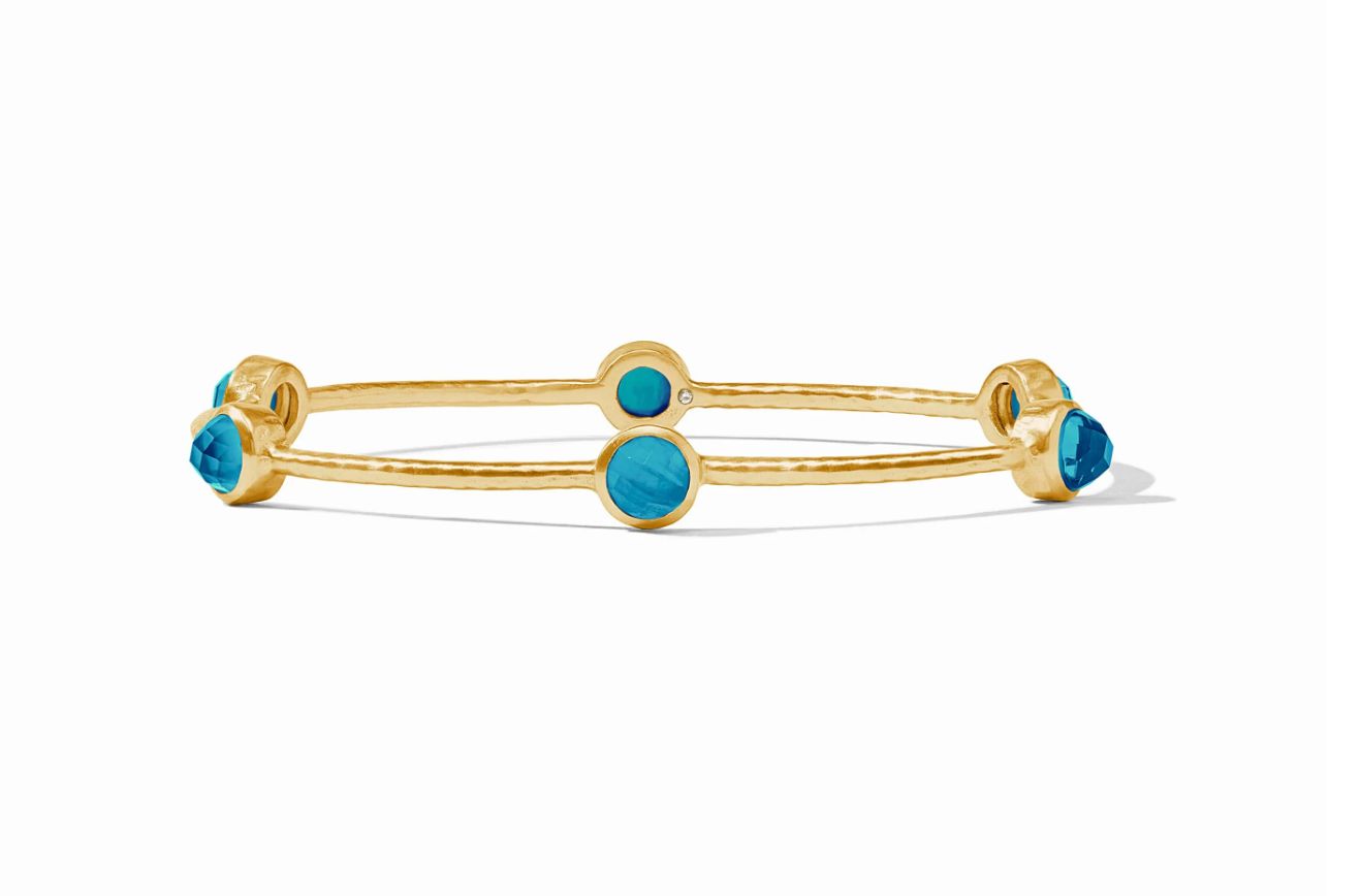 JULIE VOS MILANO LUXE BANGLE (MULTIPLE COLORS), Color: IRIDESCENT LONDON BLUE