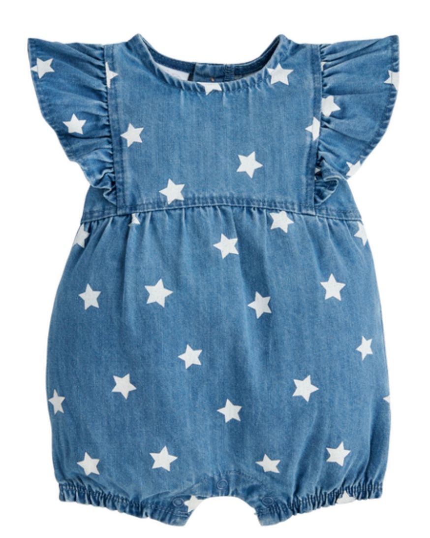 MUD PIE DENIM STAR ROMPER MP