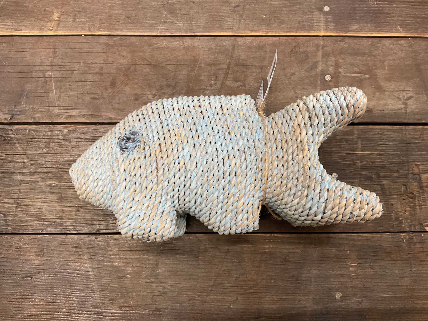 9" WEAVED FISH IN BLUE FINISH
