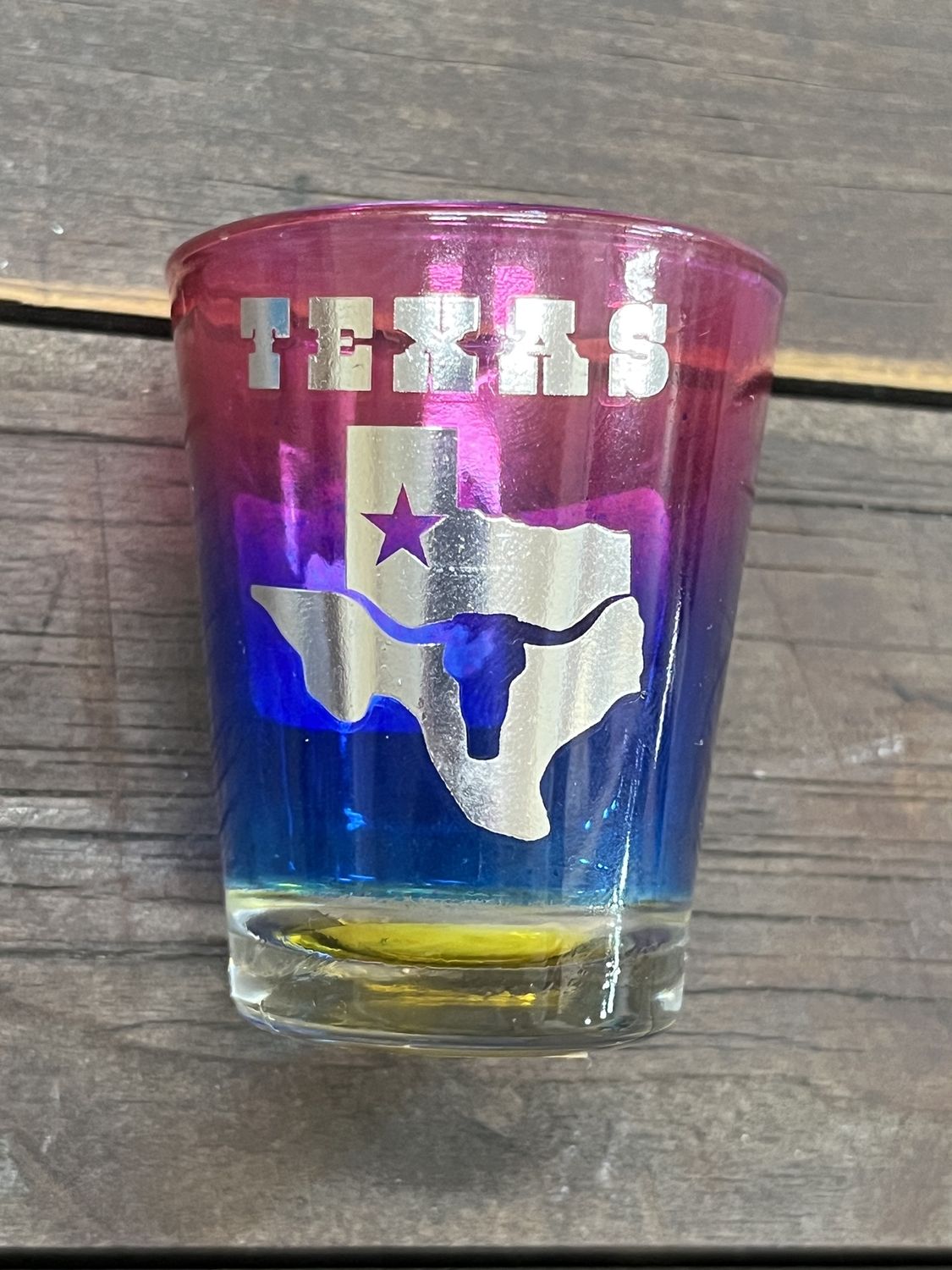 TEXAS SHOT GLASS -COLORFUL