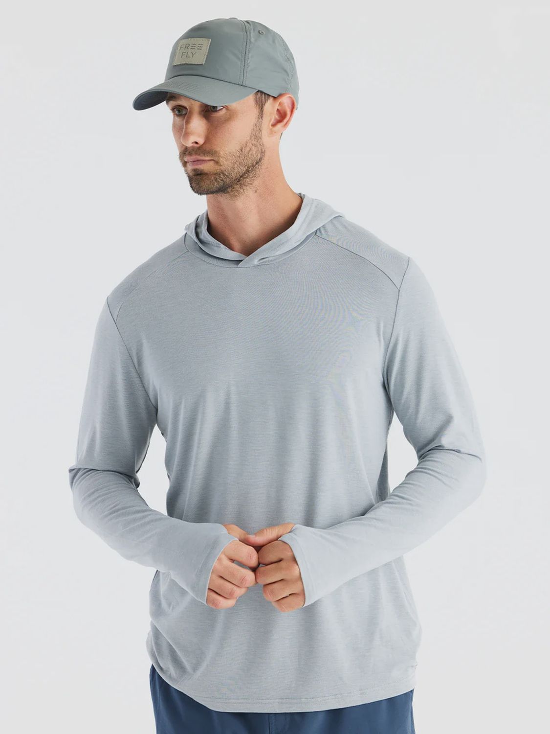 FREE FLY MEN’S BAMBOO SHADE HOODIE, Color: HEATHER ASPEN GREY, Size: S