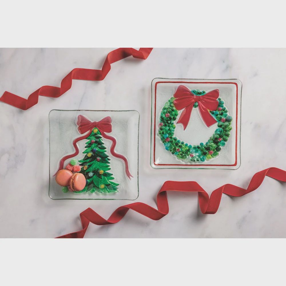 MUD PIE FUSED GLASS PLATE