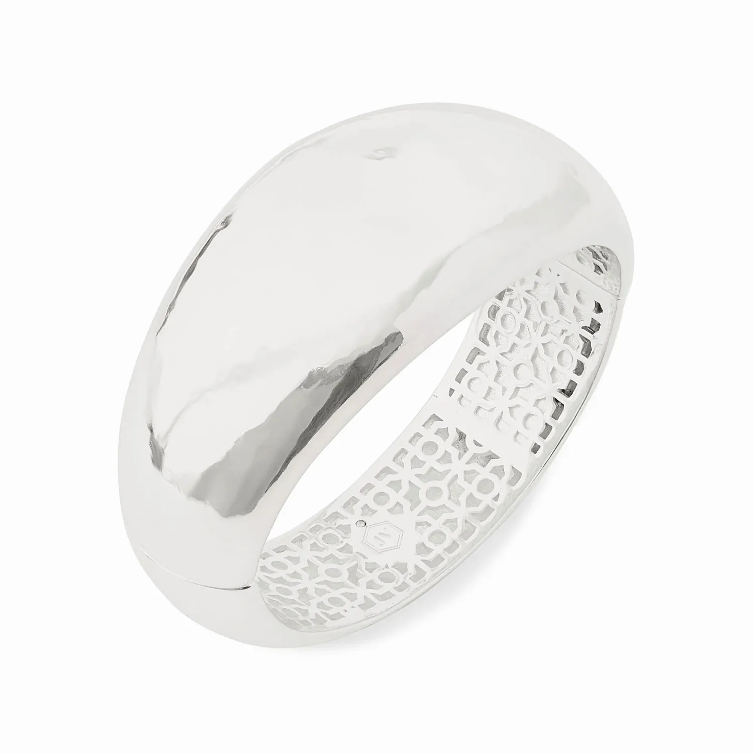 CATALINA STATEMENT HINGE BANGLE - SILVER