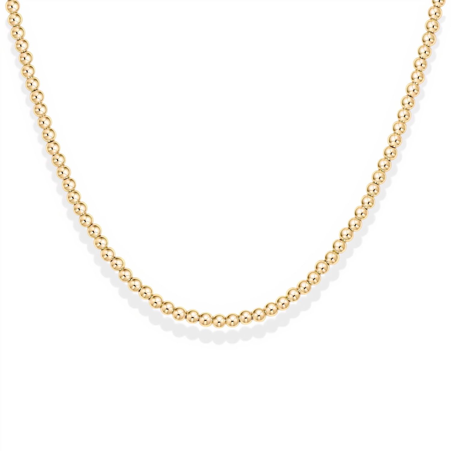 BARA BOHEME 3MM GOLD BEAD CHOKER