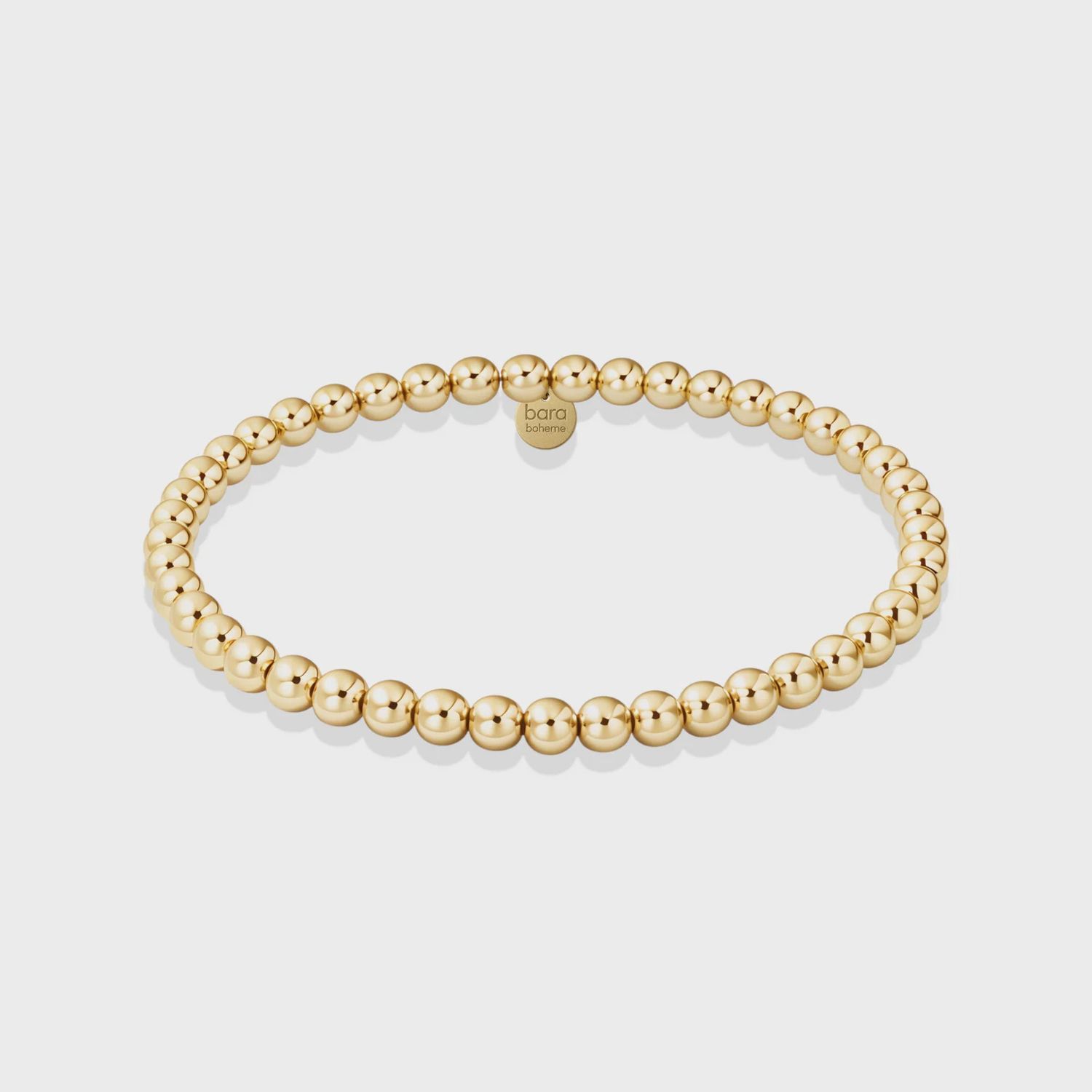 BARA BOHEME CLASSIC 4MM GOLD BEAD BRACELET