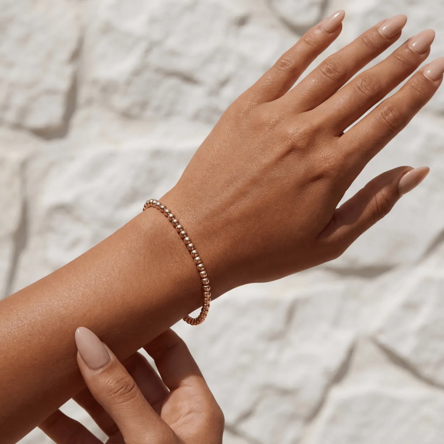 BARA BOHEME CLASSIC 4MM GOLD BEAD BRACELET