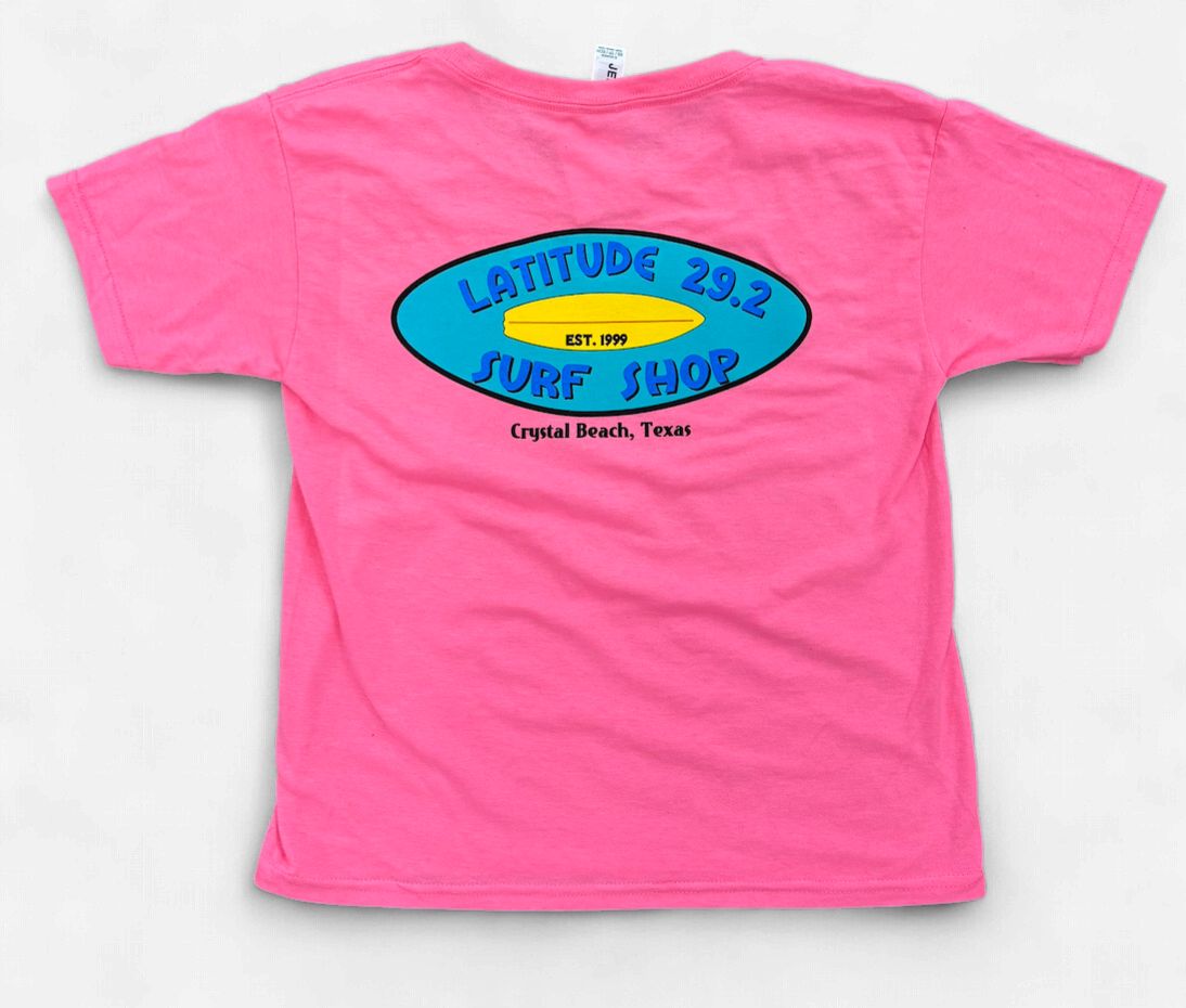 LATITUDE OG LOGO TEE-YOUTH NEON PINK