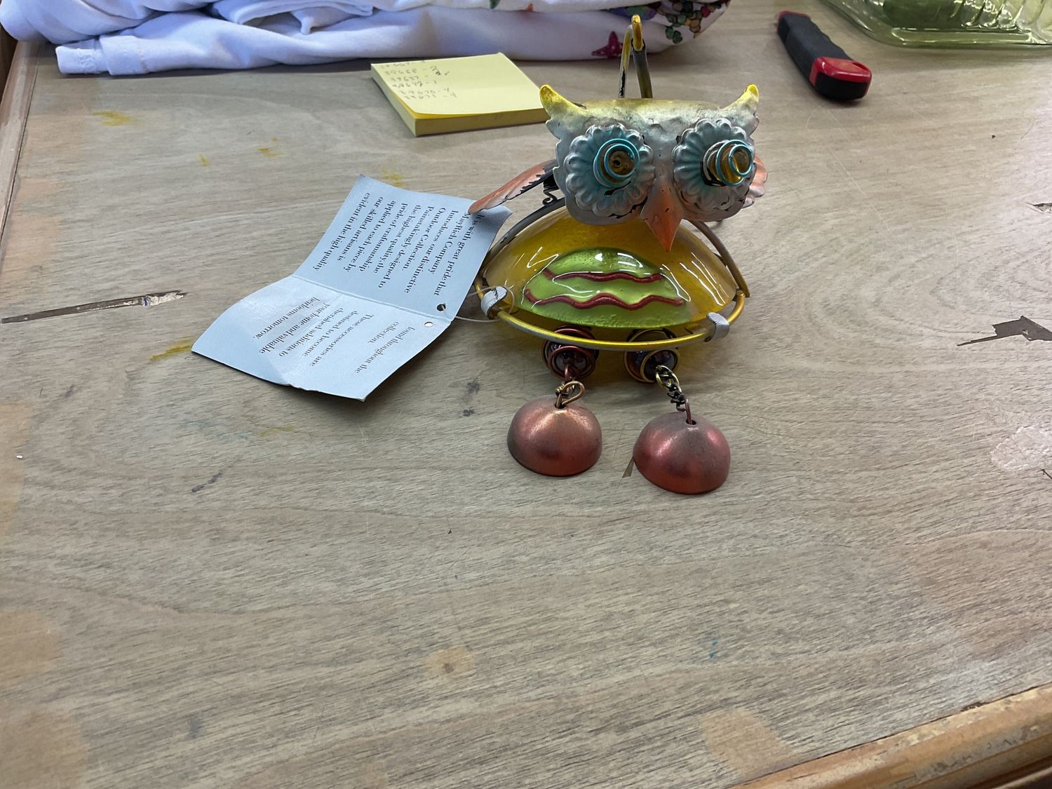 SPRINGY OWL WIND CHIME