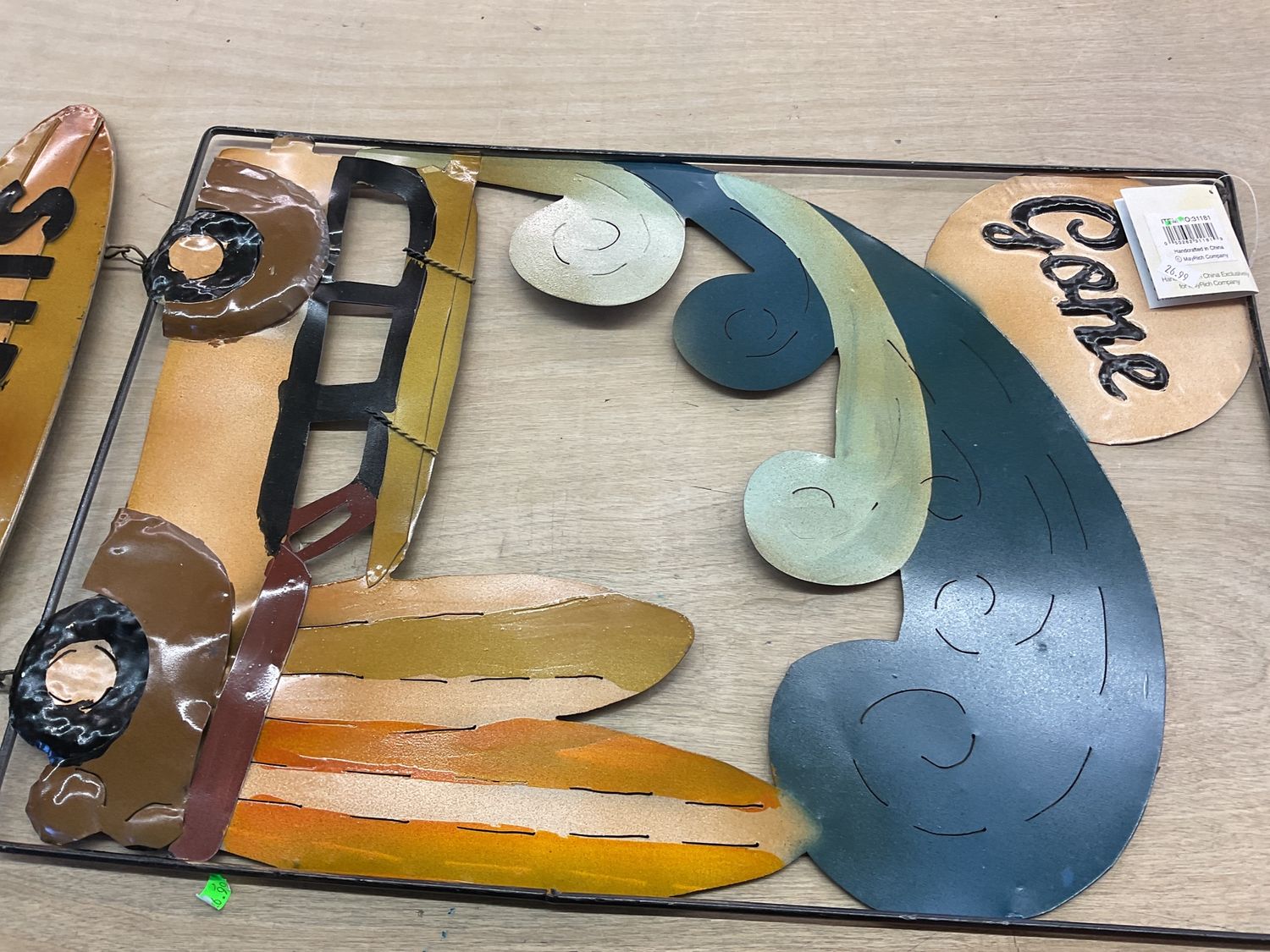 METAL GONE SURFING SIGN