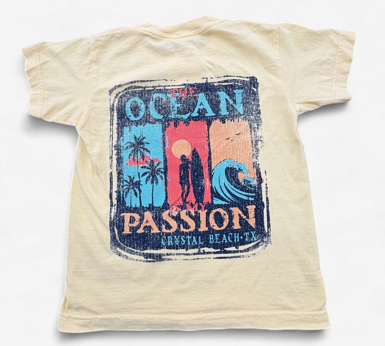 THE OCEAN IS MY PASSION YOUTH SS TEE- BUTTER