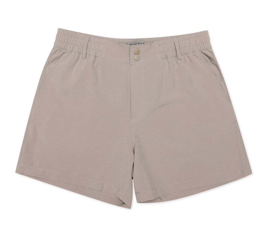BURLEBO EVERYDAY SHORT - COBBLESTONE KHAKI - DUCK HUNT POCKET LENGTH 7