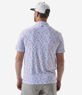 BURLEBO PERFORMANCE POLO - OLD GLORY