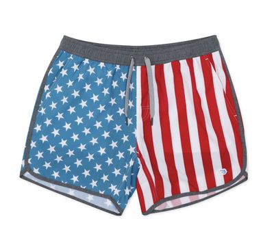 BURLEBO SWIM TRUNKS - THROWBACK USA