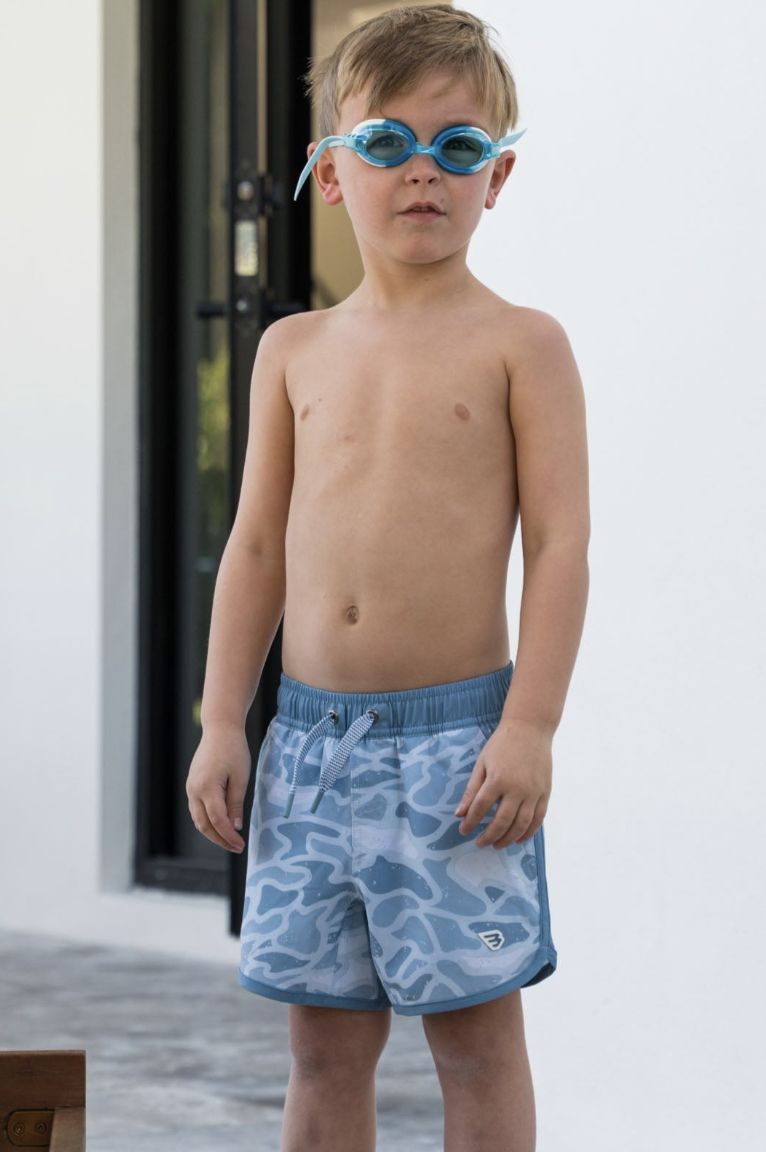 BURLEBO YOUTH - SWIM TRUNKS - SEASIDE CAMO