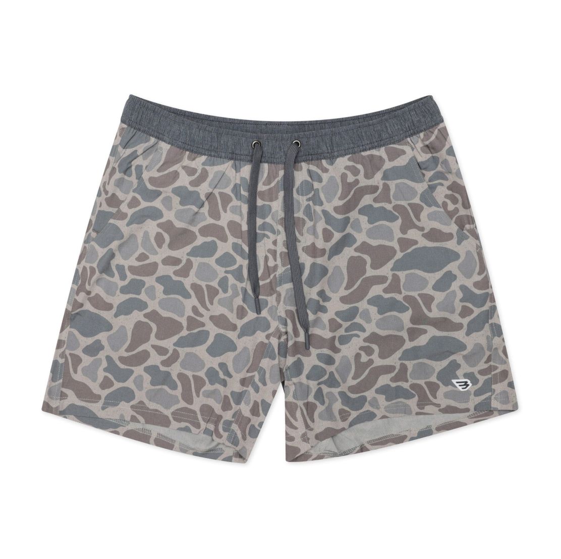 BURLEBO ATHLETIC SHORT - CLASSIC DEER CAMO LENGTH 7 - GREY LINER