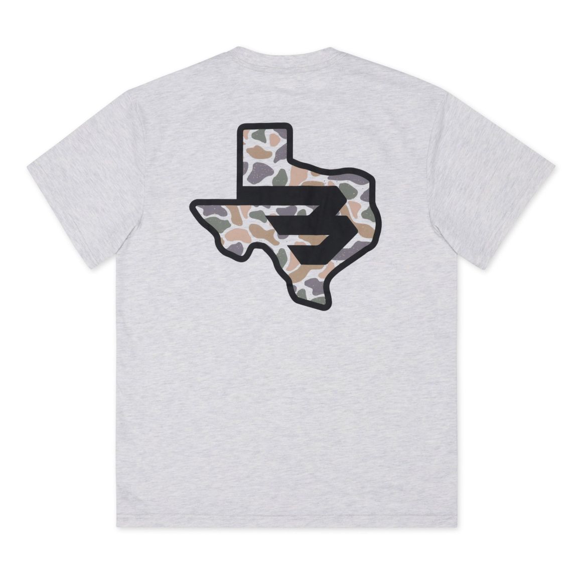 BURLEBO S/S TEE - TEXAS CAMO FLYING B - ASH GREY