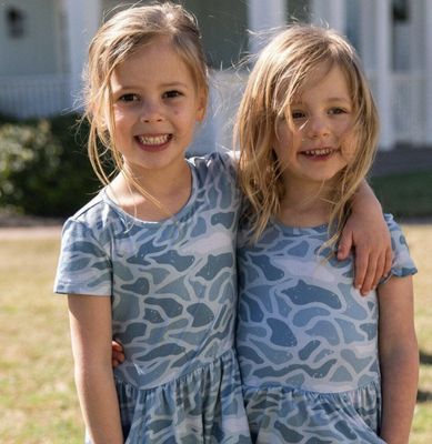 BURLEBO YOUTH - MOXIE DRESS - SEASIDE CAMO