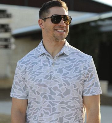 BURLEBO PERFORMANCE POLO - WHITE CAMO