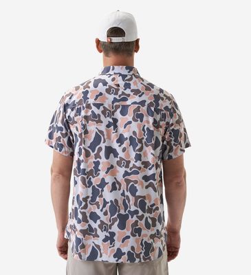 BURLEBO PERFORMANCE BUTTON UP - VINTAGE CAMO