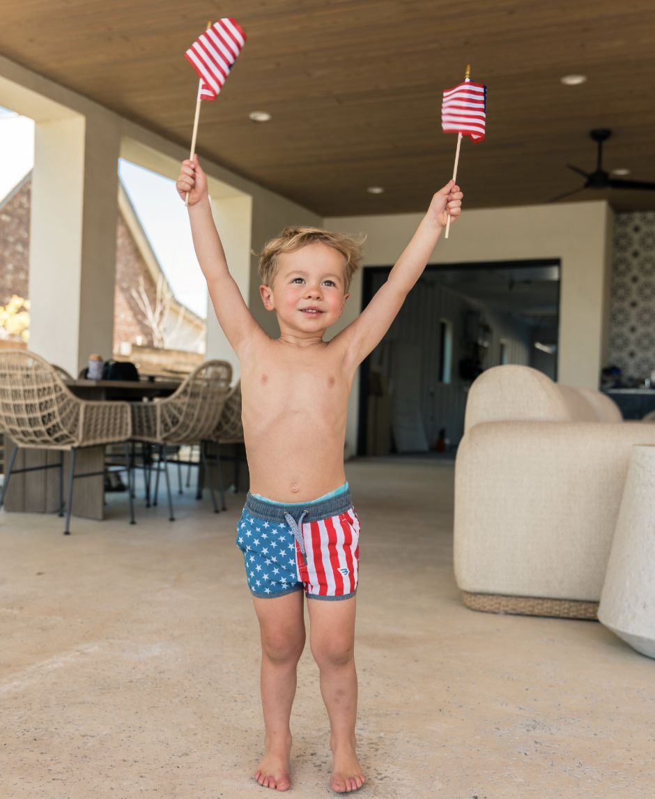 BURLEBO YOUTH - SWIM TRUNKS - THROWBACK USA