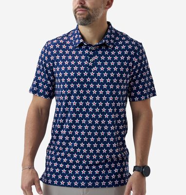 BURLEBO PERFORMANCE POLO - TEXAS VINTAGE (NAVY)