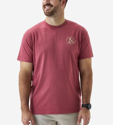 BURLEBO S/S TEE - CLASSIC DUCK - HEATHER RED