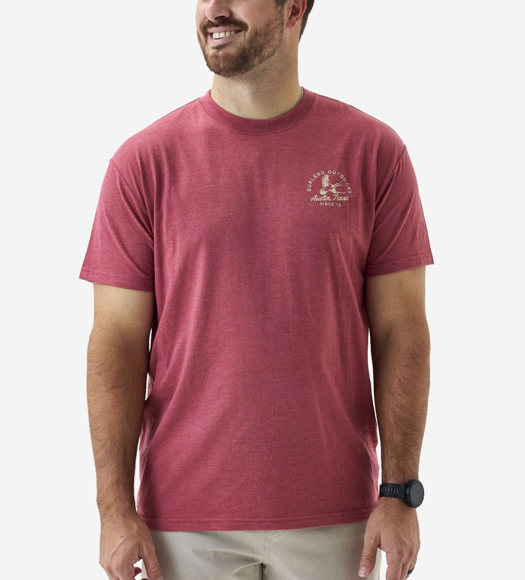 BURLEBO S/S TEE - CLASSIC DUCK - HEATHER RED