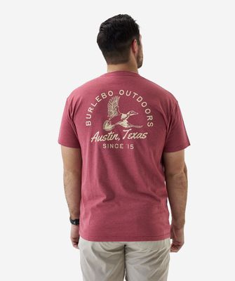 BURLEBO S/S TEE - CLASSIC DUCK - HEATHER RED