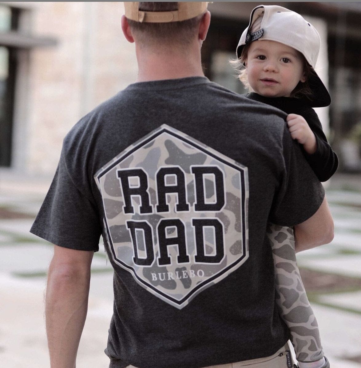 BURLEBO S/S TEE - RAD DAD DEER CAMO - HEATHER BLACK