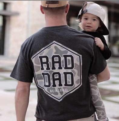 BURLEBO S/S TEE - RAD DAD DEER CAMO - HEATHER BLACK